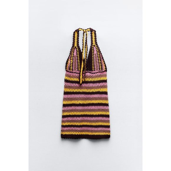 ZARA CROCHET HALTER DRESS - Picture 10 of 10